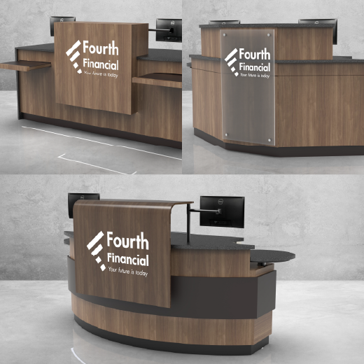 The 3 different options for Diebold Nixdorf branch furniture